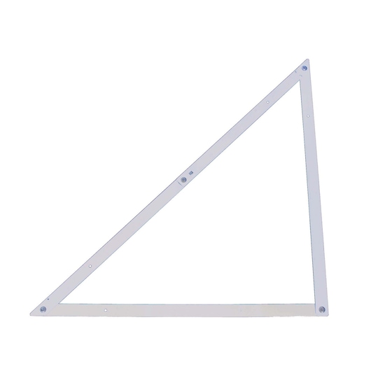 Photo of STANLEY 1-45-013 large metal framing square set triangle tool, angled on white background.