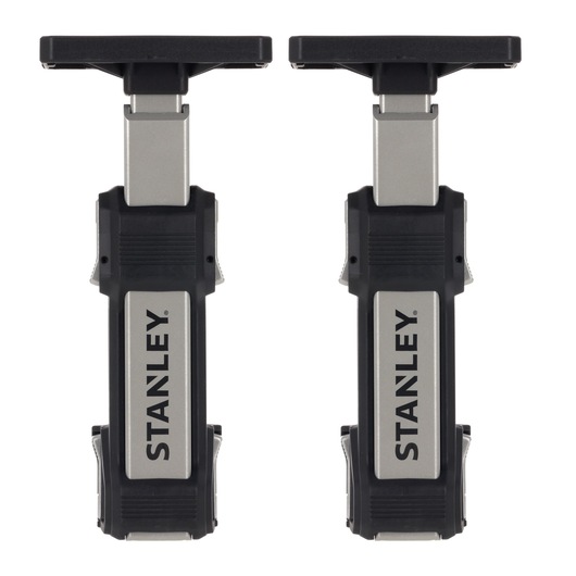 STANLEY FMHT83556 quick support rods, black and silver, shown upright, front angle on white background.