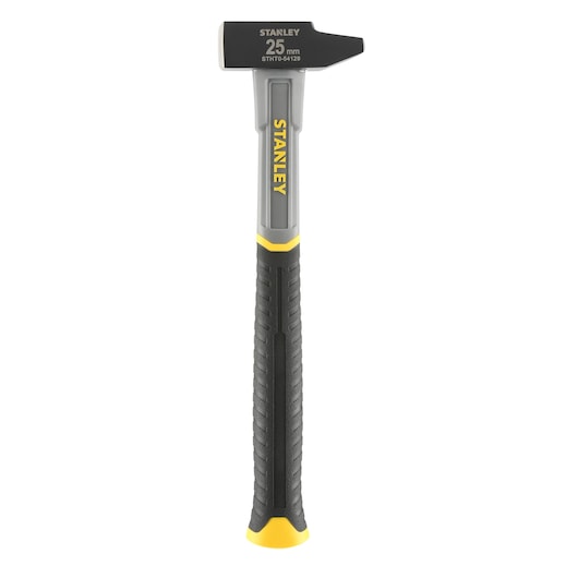 STANLEY STHT0-54129 club hammer with black and yellow anti-slip handle, front view on white background.