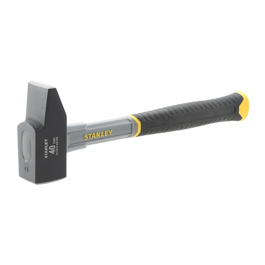 Stanley club hammer with black and yellow handle, 40mm head, suitable for heavy-duty tasks.