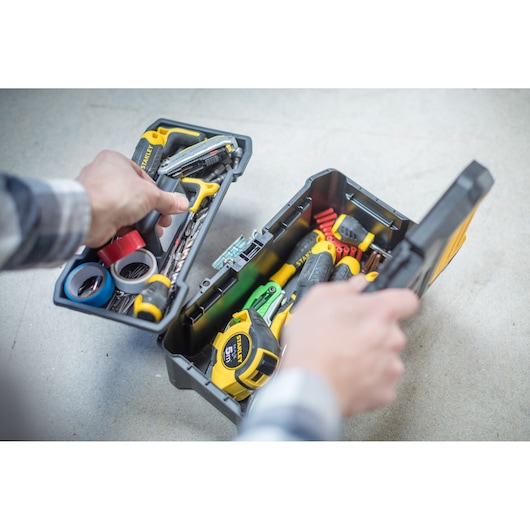 STANLEY Verktøykasse Essential med metallhengsler, 12,5"