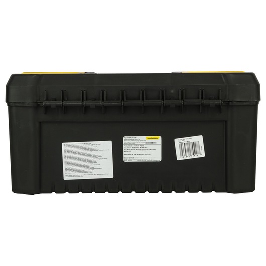STANLEY photography box, back view, black, SKUs STST1-75518-KR and STST1-75518, label and barcode visible.